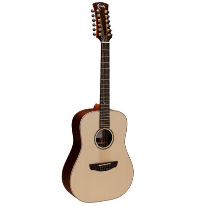 Faith FS12HG HiGloss Saturn 12 String Dreadnought Full Solid Acoustic Guitar with Case