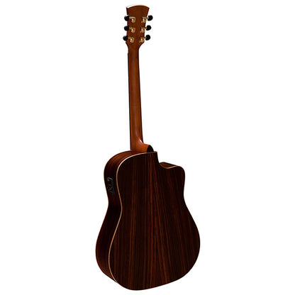 Faith FSCEHGL HiGloss Saturn Cutaway Electro Lefthanded Dreadnought Full Solid Acoustic Electric Guitar Pickup with Case