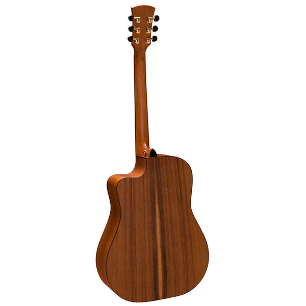 Faith FSCETB Trembesi Saturn Cutaway Electro Dreadnought Full Solid Acoustic Electric Pickup with Case