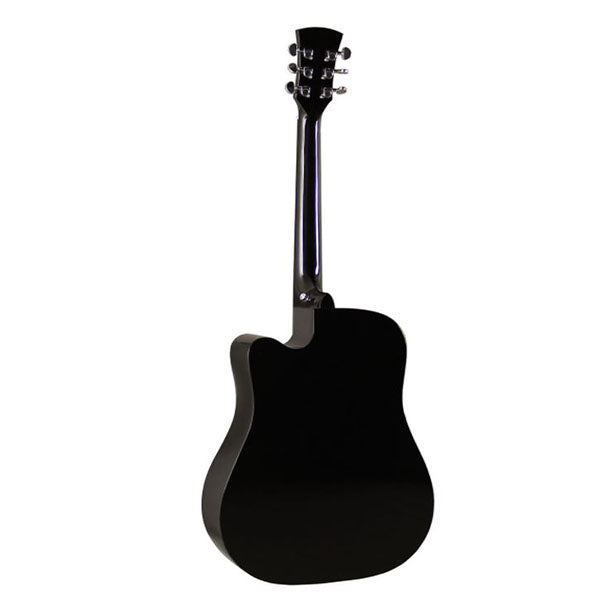 Faith FASCEBK Apollo Saturn Dreadnought Acoustic Electric Guitar Black With Bag (FASCE BK)