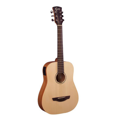 Faith FDS Nomad Mini Saturn Travel Sized Acoustic Electric Folk Guitar with Bag (Natural)