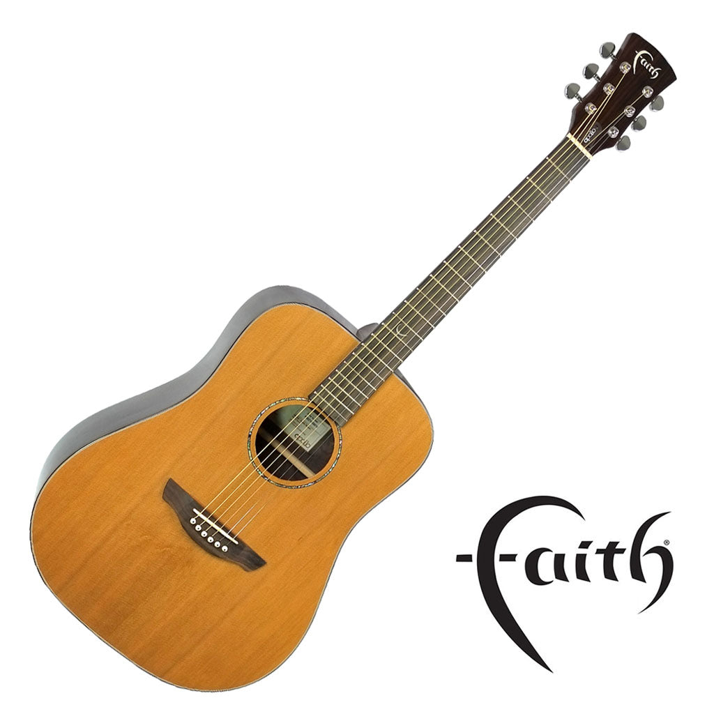 Faith FASCA Apollo Saturn Dreadnought Solid Cedar Acoustic Guitar with Bag