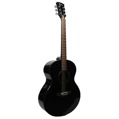 Faith FANBK Apollo Neptune Solid Spruce Top Acoustic Guitar with Bag (Black)