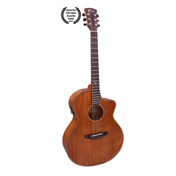 Faith FNCEMG Neptune Full Solid Baby Jumbo Acoustic Electric Folk Guitar With Pickup and Hard Case (Award Winning Model)