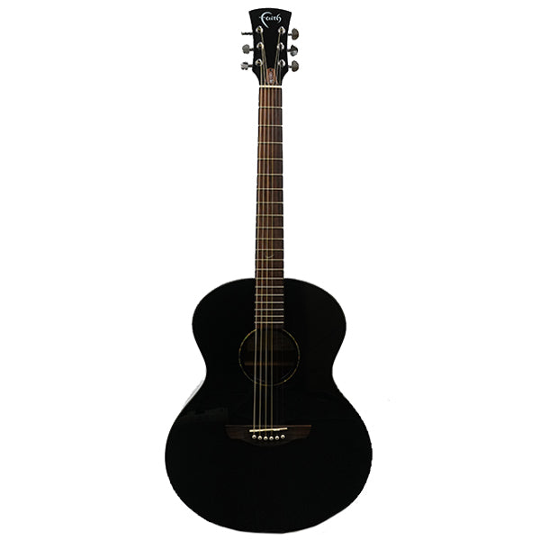 Faith FANBK Apollo Neptune Solid Spruce Top Acoustic Guitar with Bag (Black)