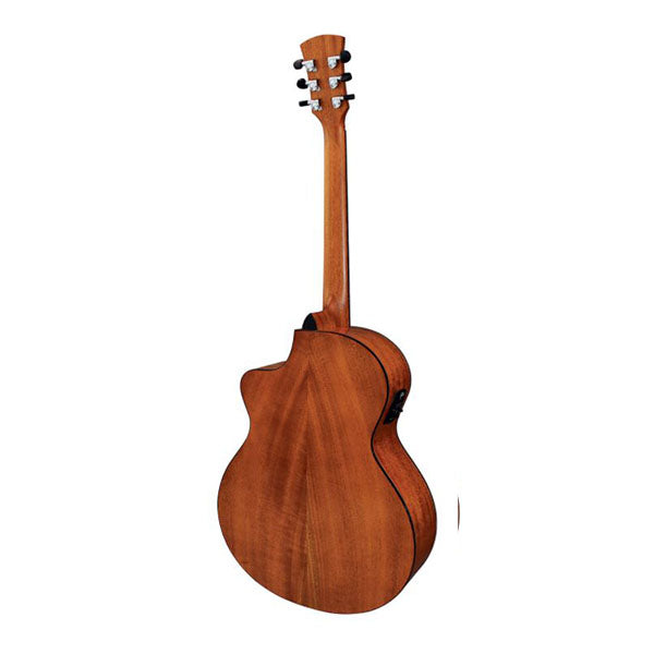 Faith FNCEMG Neptune Full Solid Baby Jumbo Acoustic Electric Folk Guitar With Pickup and Hard Case (Award Winning Model)