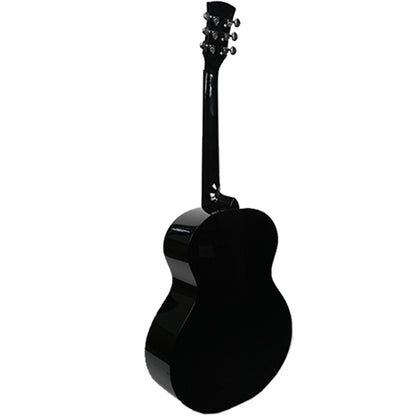 Faith FANBK Apollo Neptune Solid Spruce Top Acoustic Guitar with Bag (Black)
