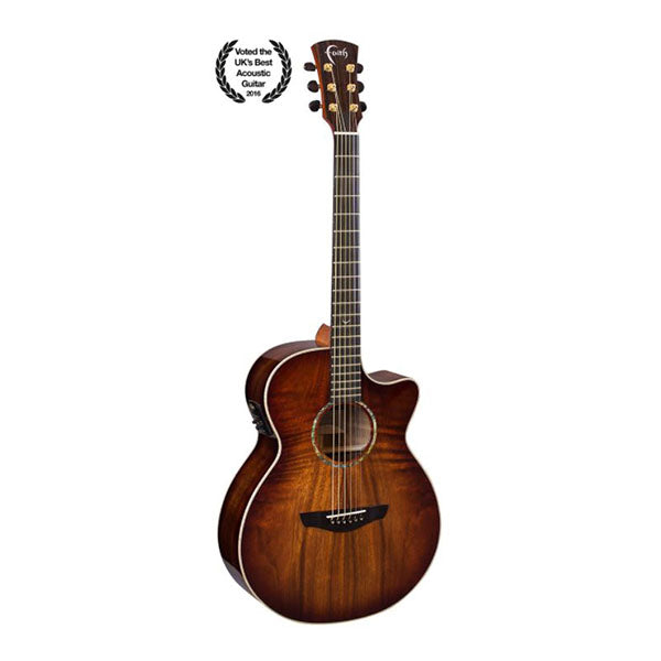 Faith FVBMB Blood Moon Venus Solid Trembesi Acoustic Electric Folk Guitar with Pickup and Hard Case (Award Winning Model)