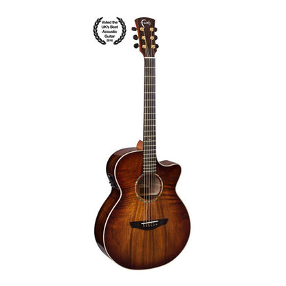Faith FVBMB Blood Moon Venus Solid Trembesi Acoustic Electric Folk Guitar with Pickup and Hard Case (Award Winning Model)
