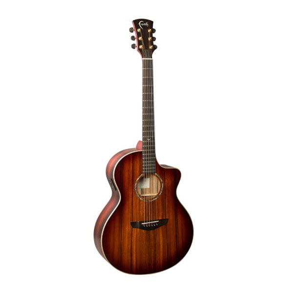 Faith FNCEBMB Blood Moon Neptune Solid Trembesi Acoustic Electric Folk Guitar with Pickup and Hard case