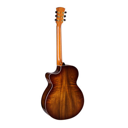 Faith FVBMB Blood Moon Venus Solid Trembesi Acoustic Electric Folk Guitar with Pickup and Hard Case (Award Winning Model)