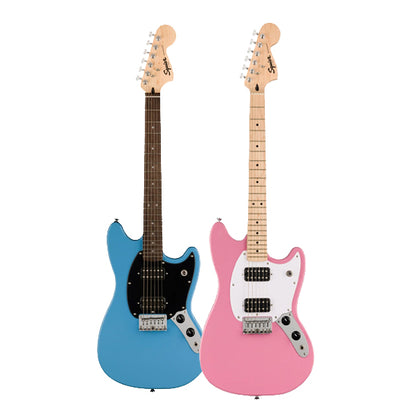 Squier By Fender Sonic Mustang HH Electric Guitar with White Pickguard Maple FB