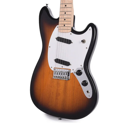 Squier By Fender Sonic Mustang Electric Guitar with White Pickguard Maple FB