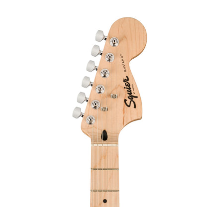Squier By Fender Sonic Mustang Electric Guitar with White Pickguard Maple FB