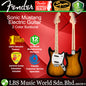 Squier By Fender Sonic Mustang Electric Guitar with White Pickguard Maple FB