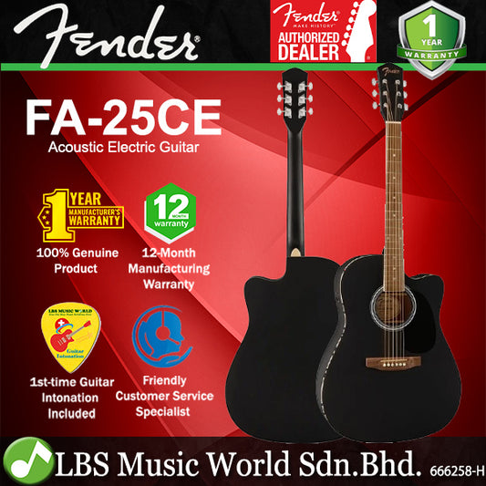 Fender FA-25CE Dreadnought Body Walnut Fingerboard Acoustic Electric Guitar (FA25CE FA 25CE)