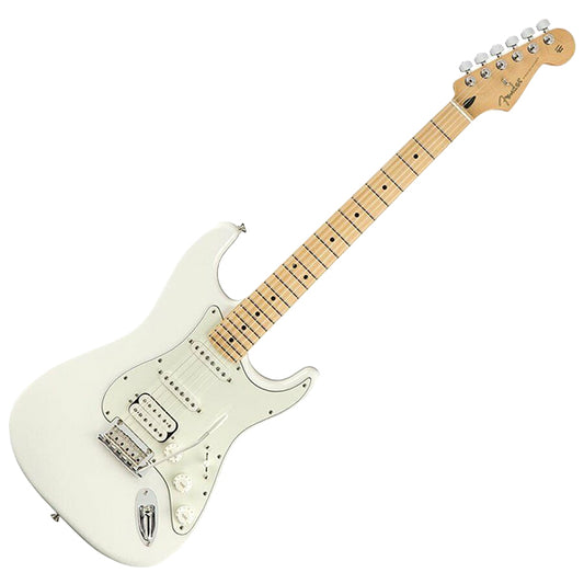 Fender Player HSS Stratocaster Electric Guitar, Maple FB - Polar White