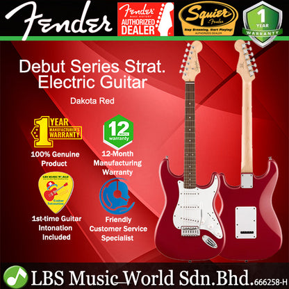 Squier by Fender Debut Stratocaster Electric Guitar with White Pickguard Laurel FB