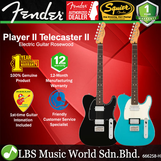Fender Player II Telecaster HH Pickup Alder Body Electric Guitar with Rosewood Fingerboard