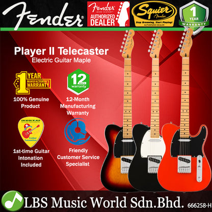 Fender Player II Telecaster Electric Guitar with SS Pickup and Maple Fretboard
