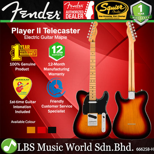 Fender Player II Telecaster Electric Guitar with SS Pickup and Maple Fretboard