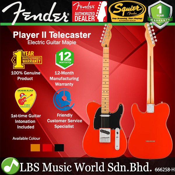 Fender Player II Telecaster Electric Guitar with SS Pickup and Maple Fretboard