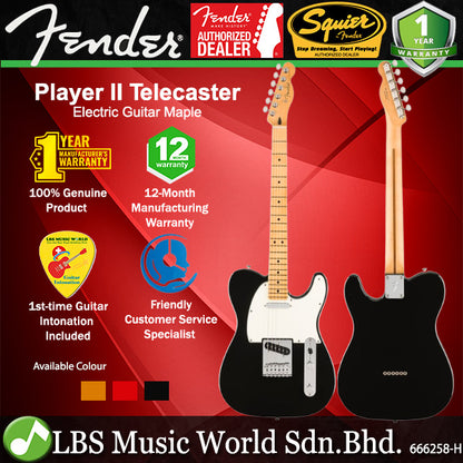 Fender Player II Telecaster Electric Guitar with SS Pickup and Maple Fretboard