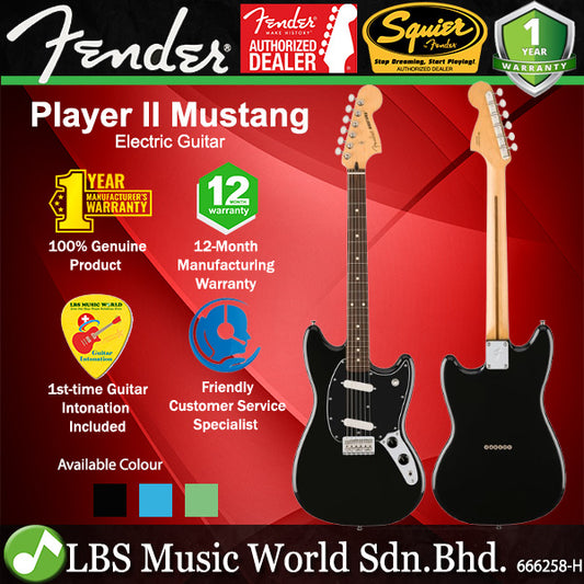 Fender Player II Mustang Alder Body Electric Guitar with SS Pickup and Rosewood Fingerboard