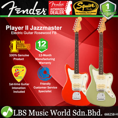 Fender Player II Jazzmaster Alder Body Electric Guitar with SS Pickup and Rosewood Fingerboard