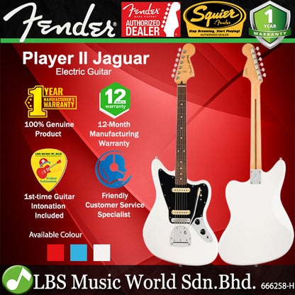 Fender Player II Jaguar Alder Body Electric Guitar with SS Pickup and Rosewood Fingerboard