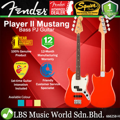 Fender Player II Mustang 4 String Bass PJ Guitar with Rosewood Fingerboard