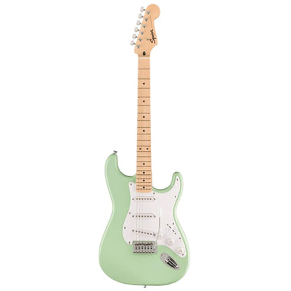 Squier By Fender FSR Sonic Stratocaster Electric Guitar With White Pickguard And Maple Fretboard - Surf Green
