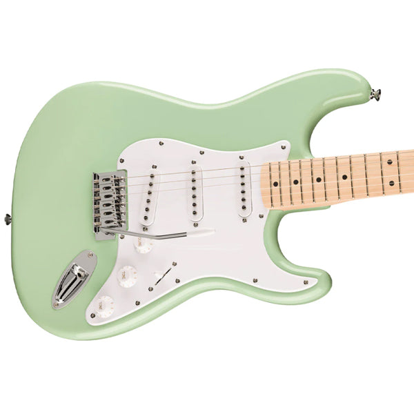 Squier By Fender FSR Sonic Stratocaster Electric Guitar With White Pickguard And Maple Fretboard - Surf Green