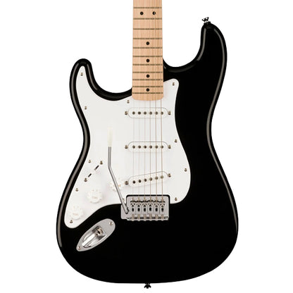 Squier By Fender Sonic Stratocaster Left Handed Electric Guitar With Ceramic Single Coil Pickup and Maple Fretboard - Black