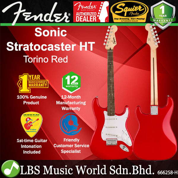 Squier By Fender Sonic Stratocaster HT Electric Guitar With Ceramic Single Coil Pickups