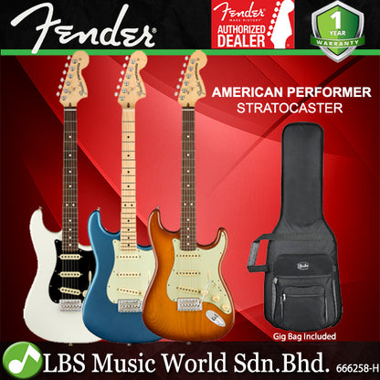 Fender American Performer Stratocaster Electric Guitar With Yosemite Single-Coil Pickup and Rosewood Fretboard