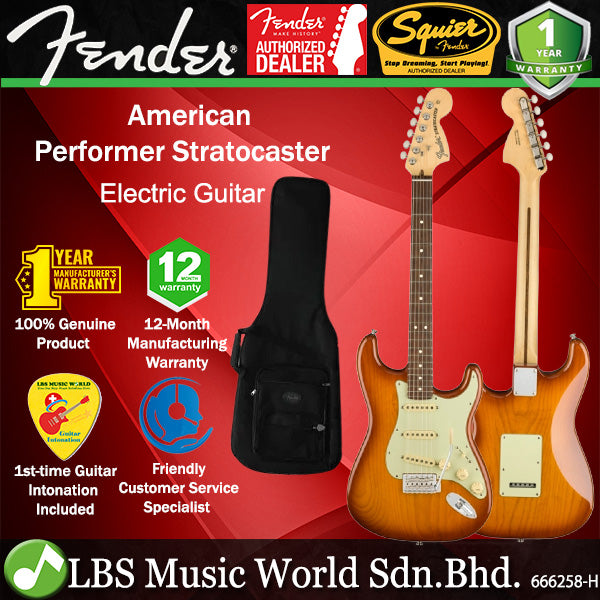 Fender American Performer Stratocaster Electric Guitar With Yosemite Single-Coil Pickup and Rosewood Fretboard