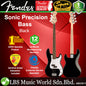 Squier By Fender Sonic Precision 4 String Bass Guitar With Ceramic Split Single Coil Pickup And Maple Fretboard