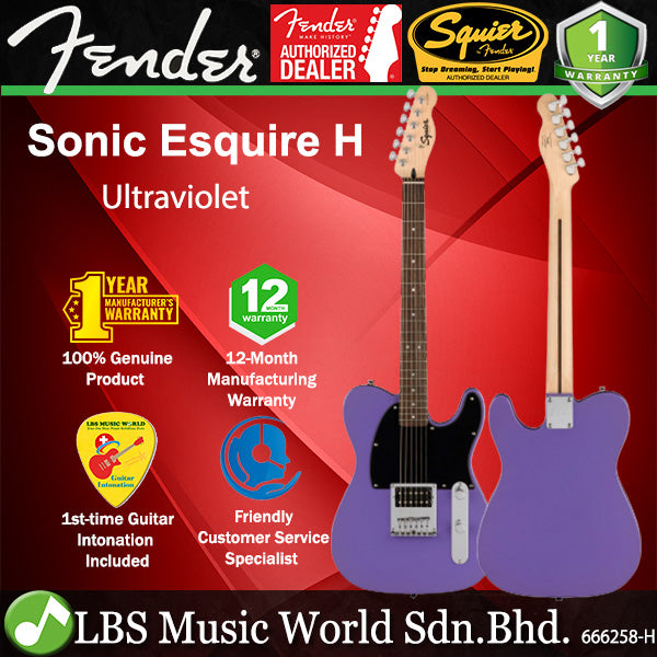 Squier by Fender Sonic Esquire H Electric Guitar with Ceramic Humbucker Pickup