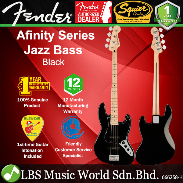 Squier By Fender Affinity Series Jazz 4 Strings Bass Electric Guitar With Ceramic Single Coil