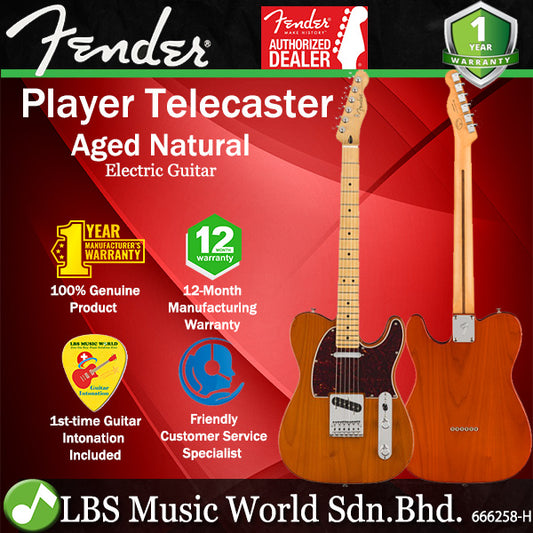 Fender Mexico Limited Edition Player Telecaster Electric Guitar Maple Fingerboard - Aged Natural