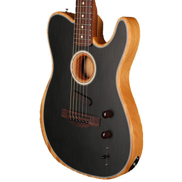 Fender Acoustasonic Player Modified Telecaster Electric Guitar with Gig Bag - Brushed Black