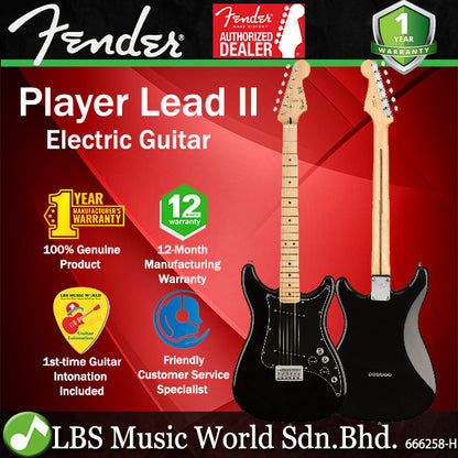 Fender Mexico Player Lead II Electric Guitar with Maple Fingerboard - Black