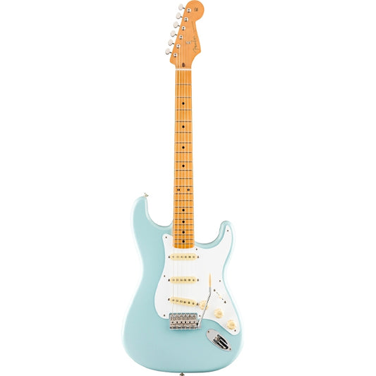 Fender Mexico Vintera 50s Stratocaster Electric Guitar with SSS Pickup Tremolo and Deluxe Gig Bag - Sonic Blue