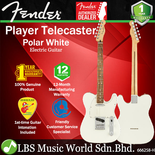 Fender Mexico Player Telecaster Electric Guitar With Pau Ferro Fingerboard - Polar White