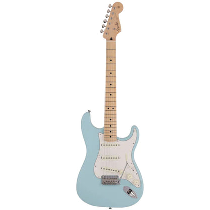 Fender Japan Junior Collection Stratocaster Electric Guitar Maple Fingerboard SSS Pickup with Tremolo- Satin Daphne Blue