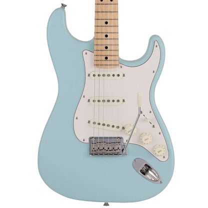 Fender Japan Junior Collection Stratocaster Electric Guitar Maple Fingerboard SSS Pickup with Tremolo- Satin Daphne Blue