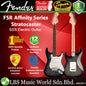 Fender Squier FSR Affinity Stratocaster QMT Electric Guitar with Tremolo and Laurel Fretboard - Black Burst