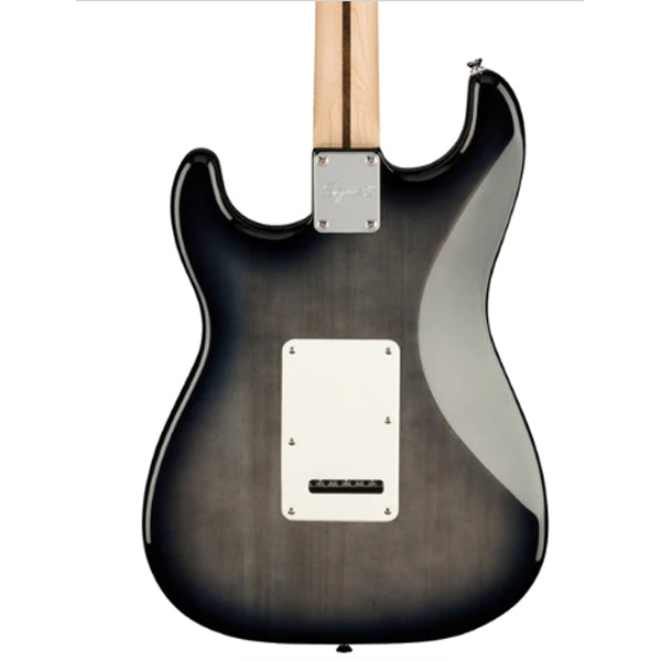 Fender Squier FSR Affinity Stratocaster QMT Electric Guitar with Tremolo and Laurel Fretboard - Black Burst