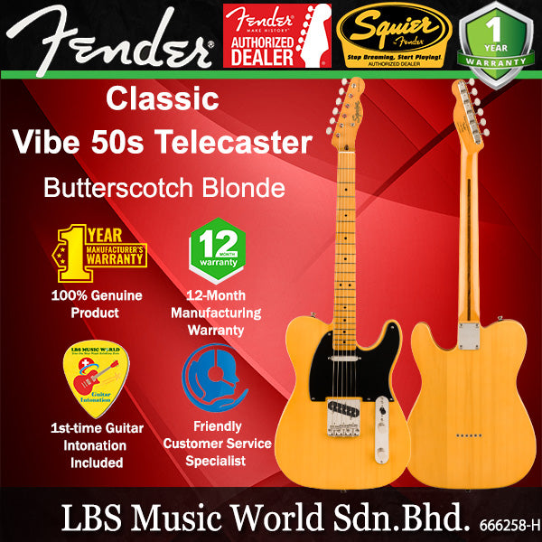 Squier By Fender Classic Vibe 50s Telecaster Electric Guitar Maple Fingerboard